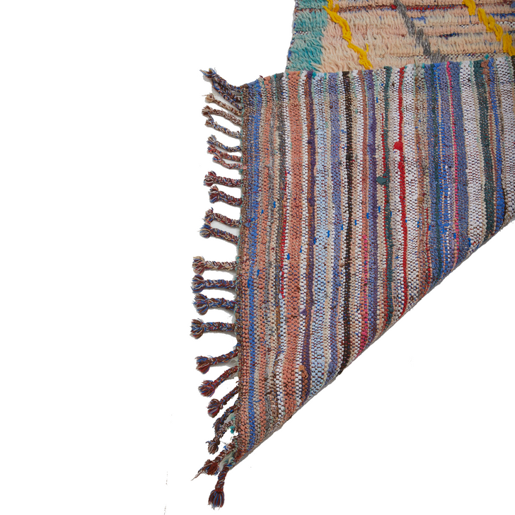 Moroccan berber runner carpet made from cotton materials - Kantara | Moroccan Rugs