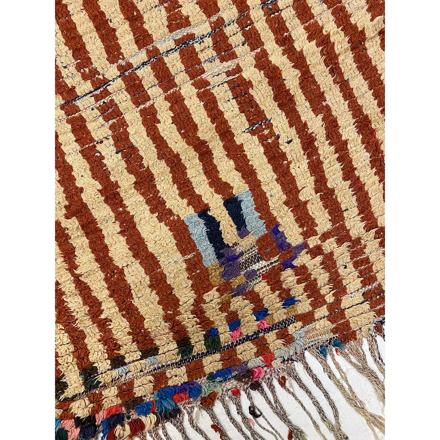 Wide Moroccan runner rug with striped pattern - Kantara | Moroccan Rugs