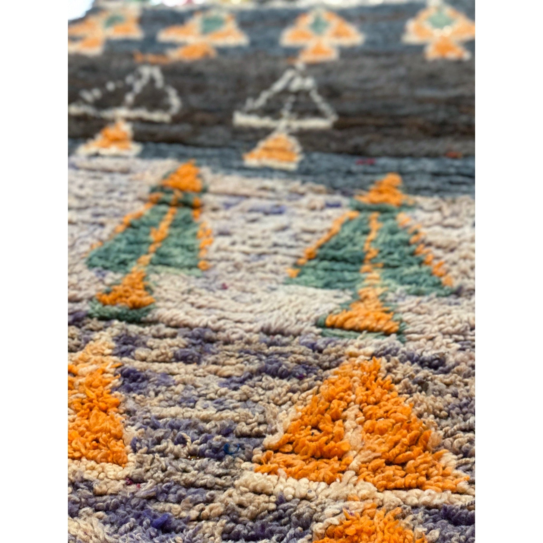 Blue purple and black boho chic Moroccan rag rug - Kantara | Moroccan Rugs
