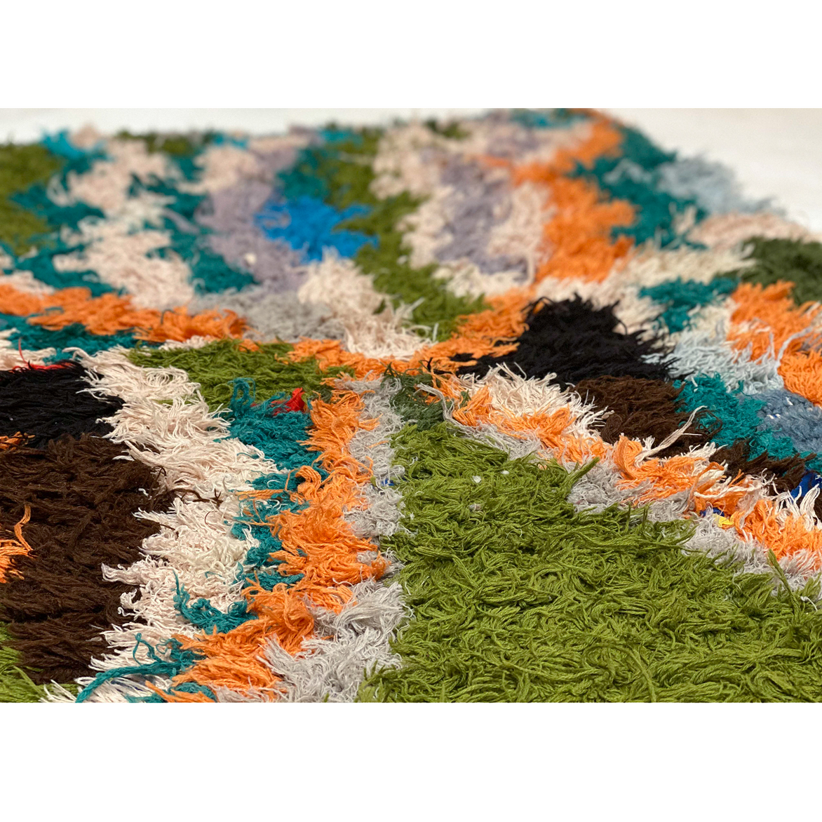 Abstract vintage berber runner rag rug - Kantara | Moroccan Rugs