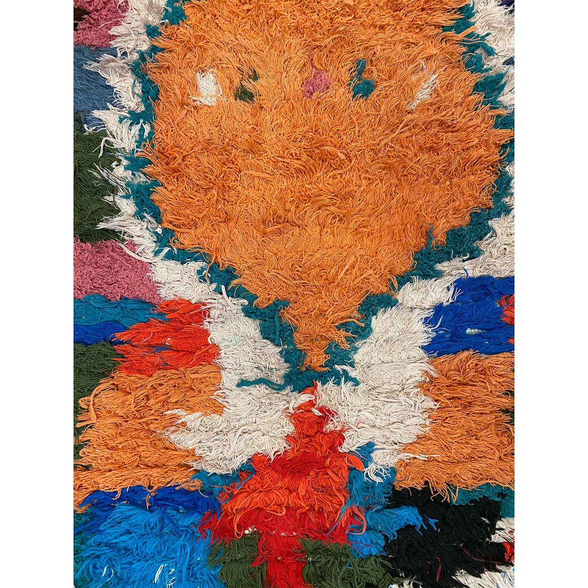Colorful asymmetrical Moroccan rag rug - Kantara | Moroccan Rugs