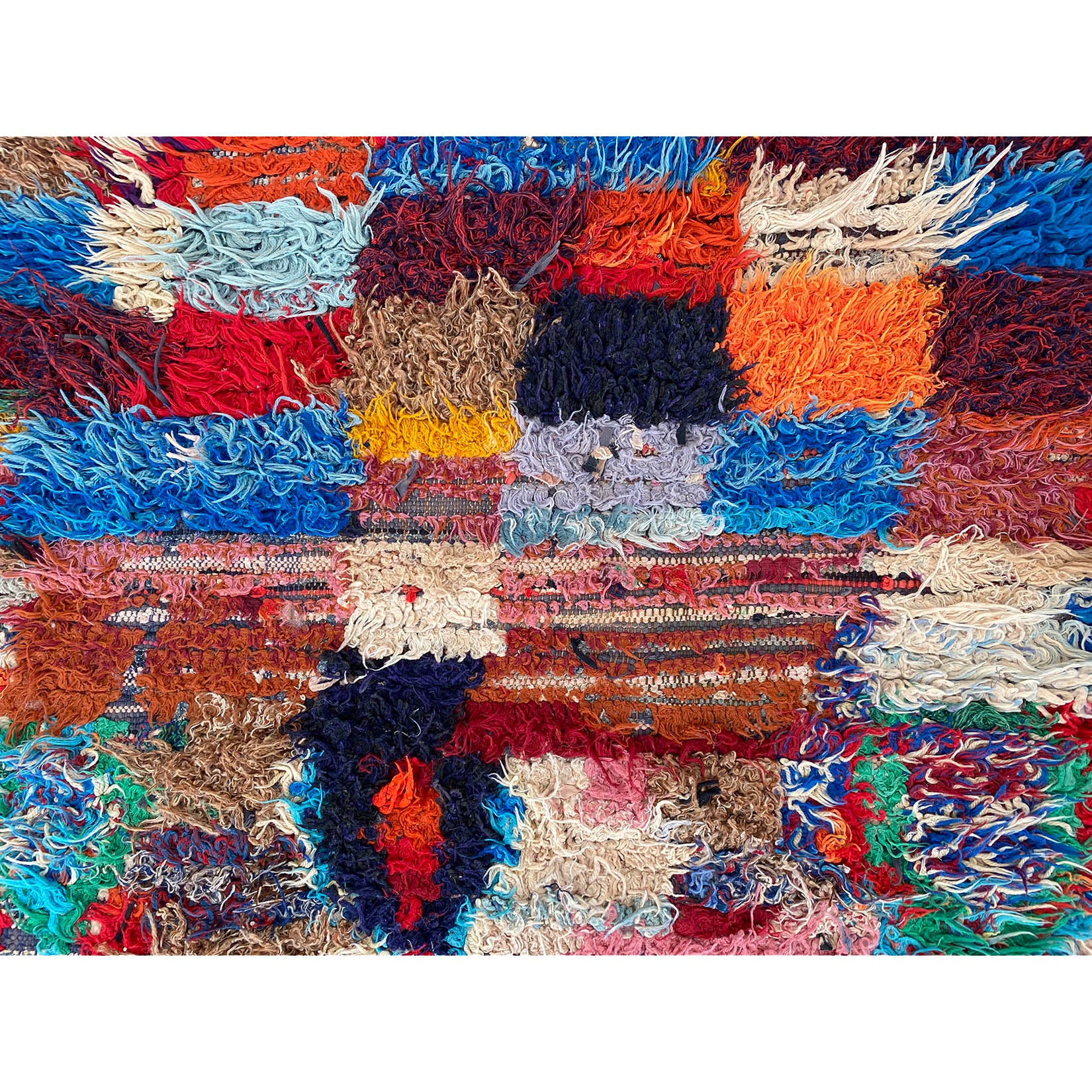 Medium sized colorful Moroccan berber rag rug - Kantara | Moroccan Rugs