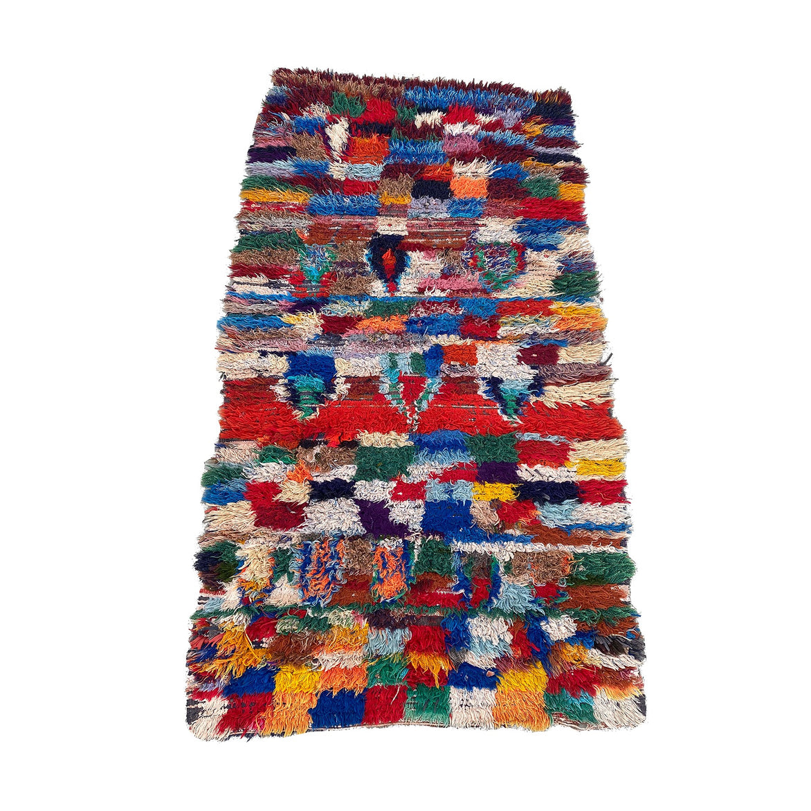 Colorful upcycled Moroccan boucherouite rag rug - Kantara | Moroccan Rugs