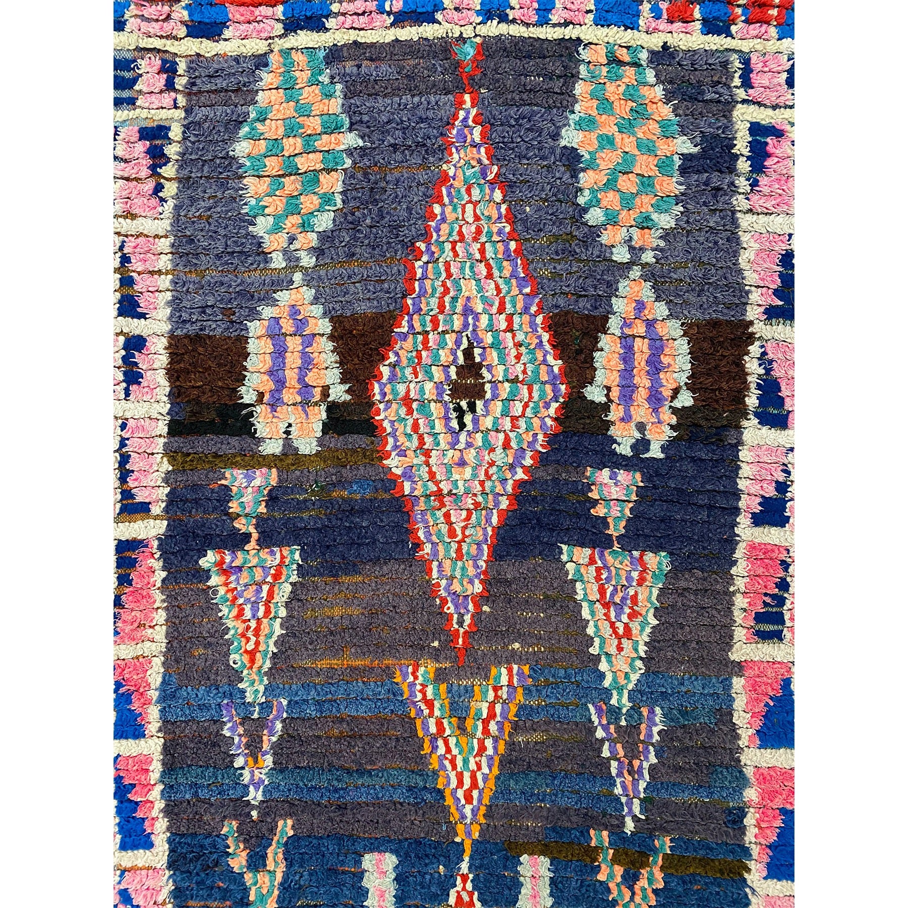 Contemporary Moroccan rag rug with geometric design - Kantara | Moroccan Rugs