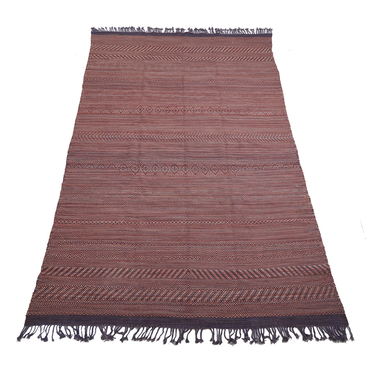 Reversible red Zanafi Moroccan rug - Kantara | Moroccan Rugs