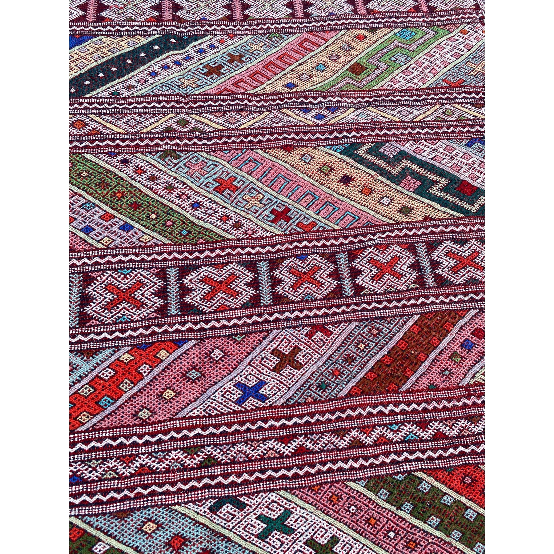 Colorful pastel flat woven Moroccan kids' room rugs - Kantara | Moroccan Rugs