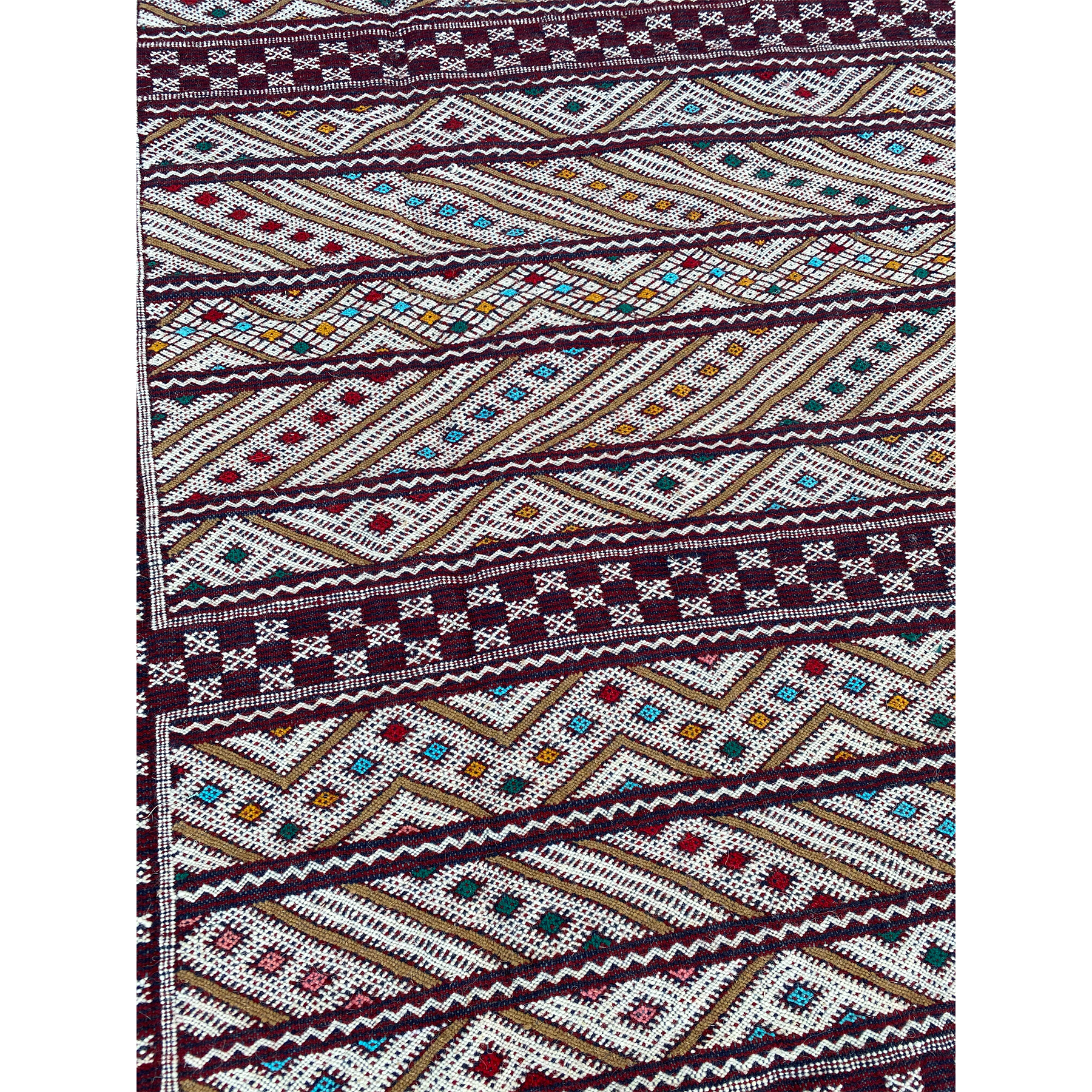 Contemporary red Moroccan berber flatweave kilim - Kantara | Moroccan Rugs