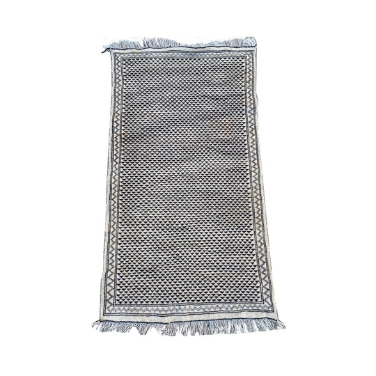 Black and white Moroccan flatweave throw rug - Kantara | Moroccan Rugs
