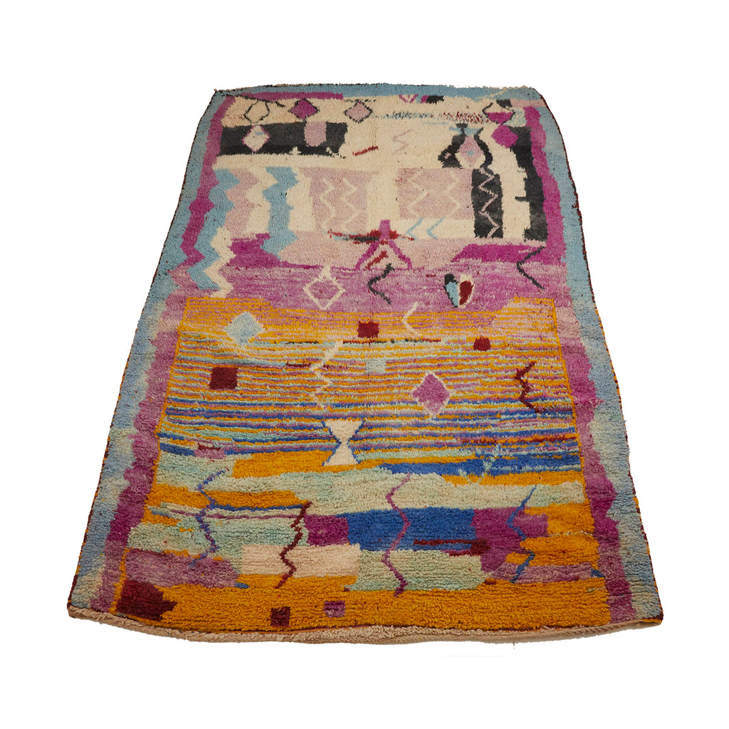 Abstract art deco Moroccan Boujaad area rug - Kantara | Moroccan Rugs