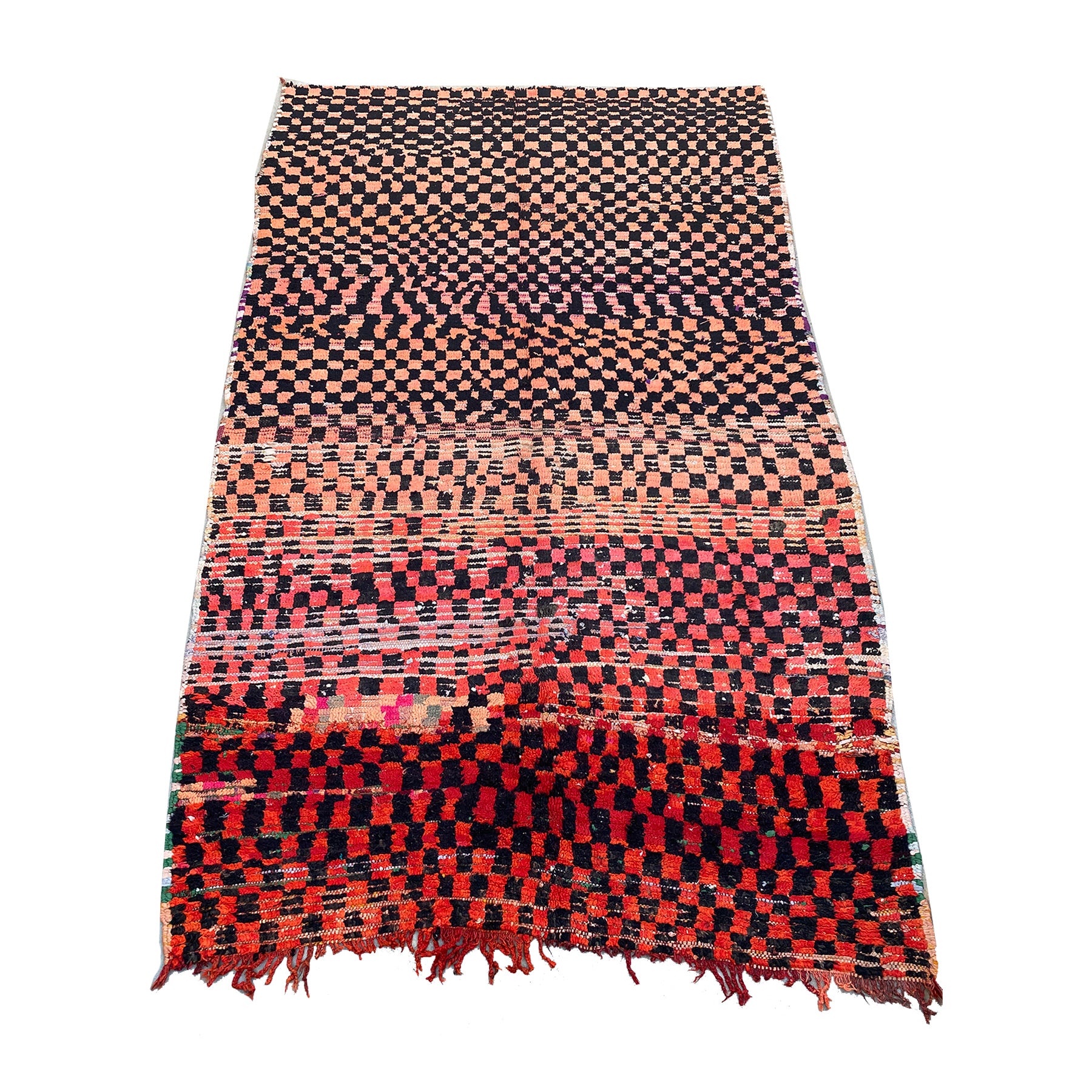 Unique ombré checkerboard print Moroccan rug - Kantara | Moroccan Rugs