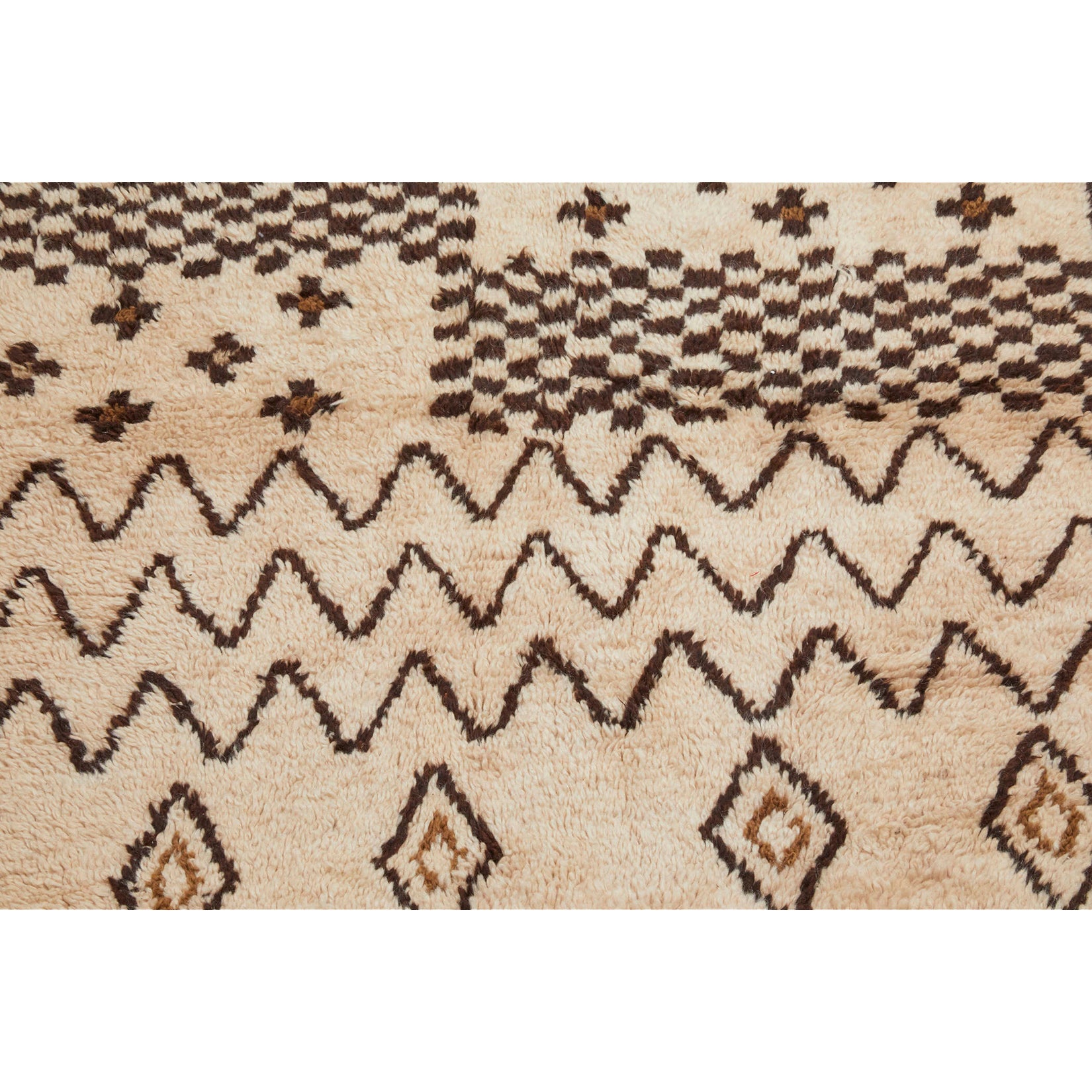 Natural handknotted wool Moroccan Azilal rug - Kantara | Moroccan Rugs