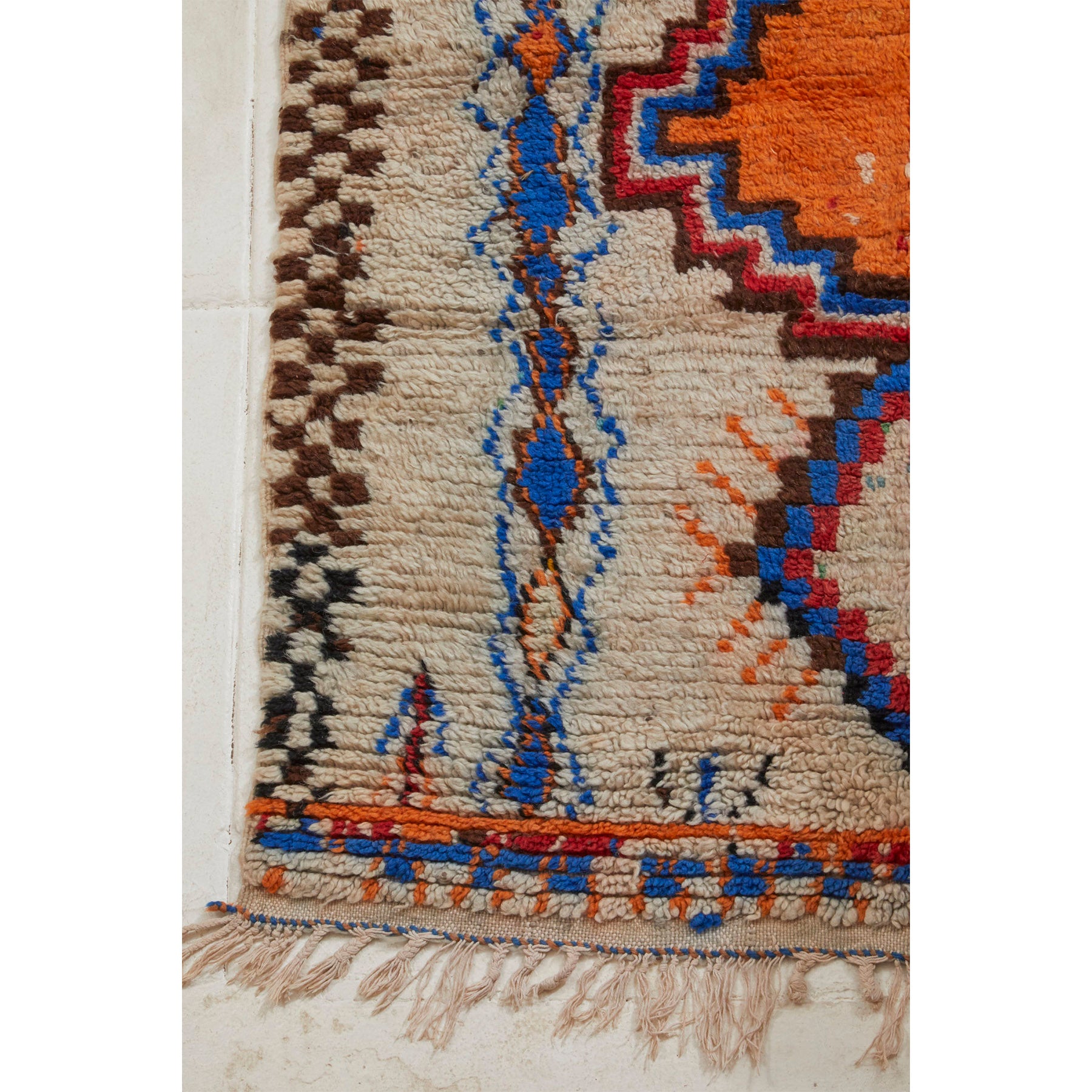 Colorful geometric Moroccan berber throw rug - Kantara | Moroccan Rugs
