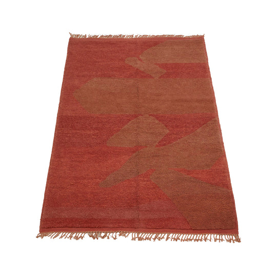 Art deco rose pink Moroccan bedside rug - Kantara | Moroccan Rugs