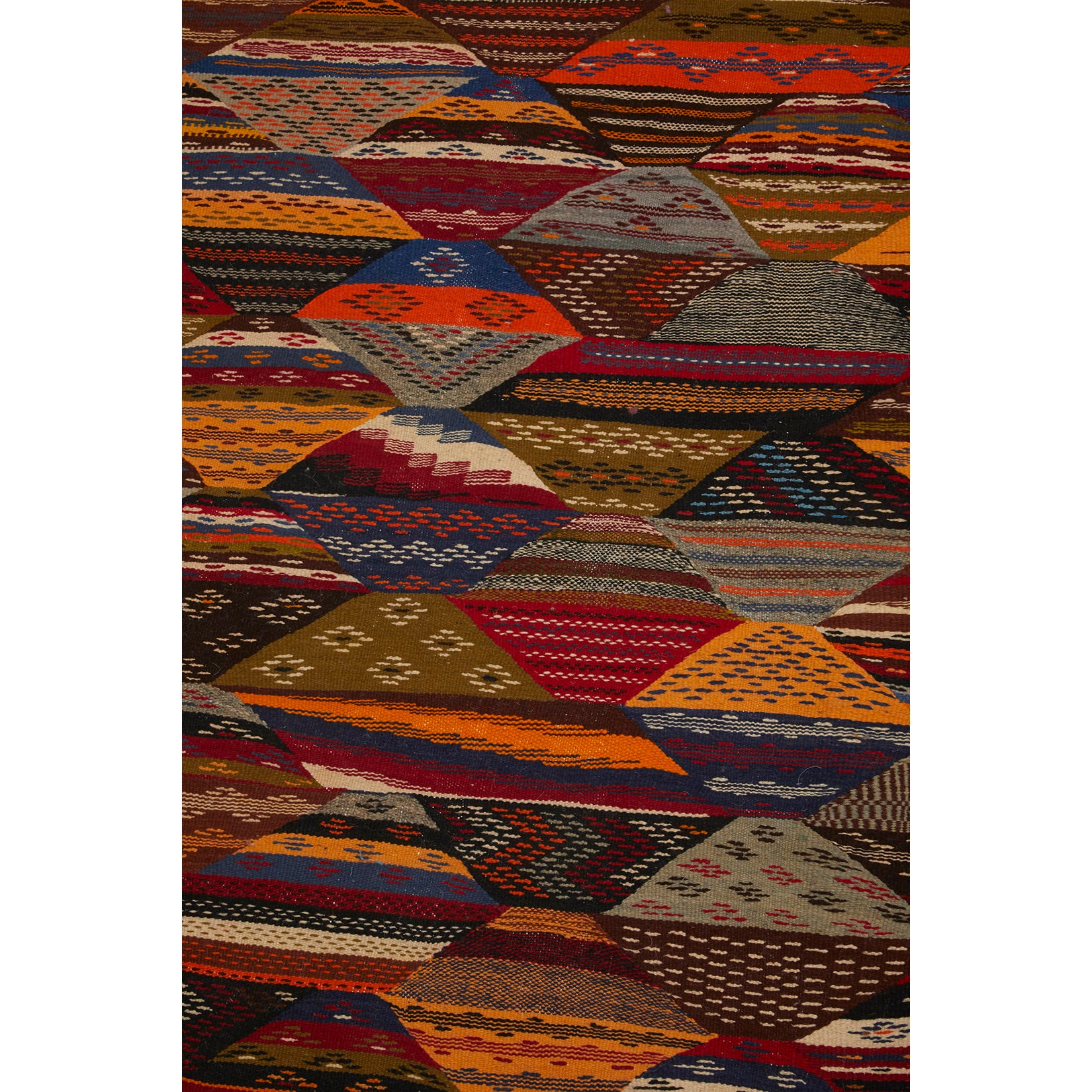 Authentic Kharita style Moroccan flatweave kilim area rug - Kantara | Moroccan Rugs