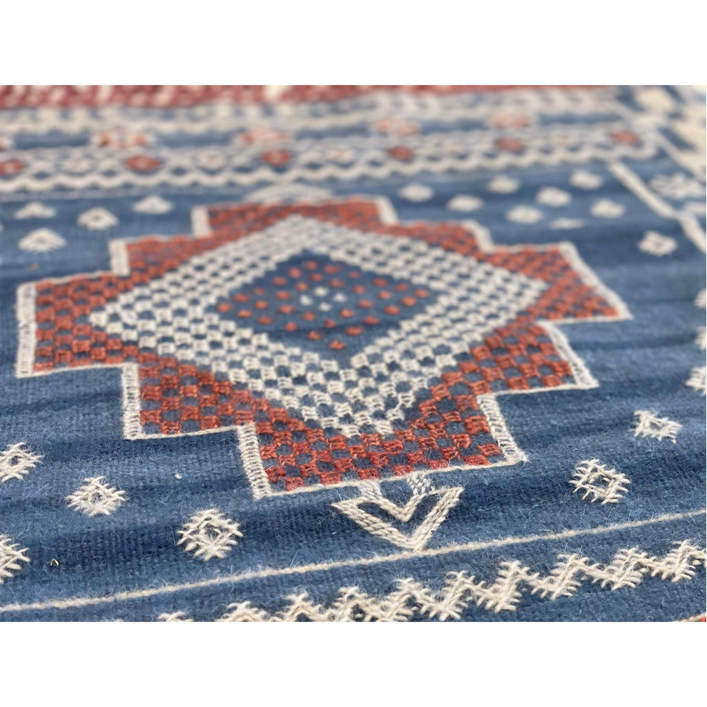 Modern boho chic Moroccan flatweave kilim hallway runner - Kantara | Moroccan Rugs