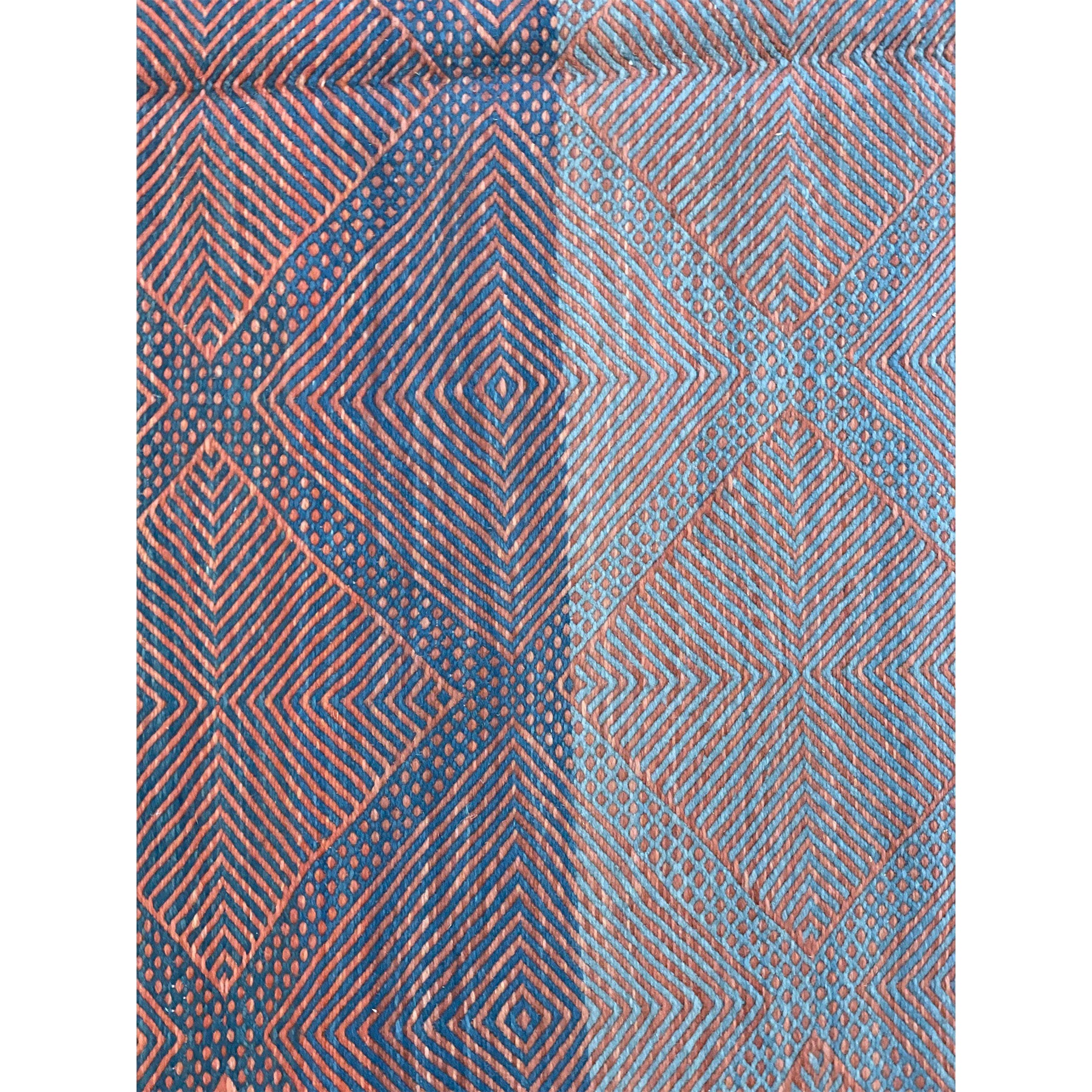 Contemporary boho chic Moroccan flatweave area rug in purple - Kantara | Moroccan Rugs