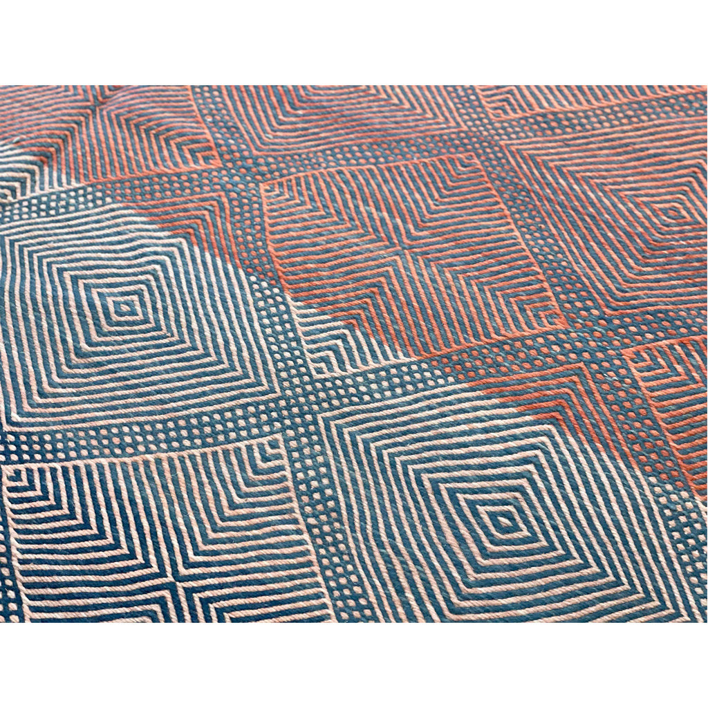 Zanafi style Moroccan flatweave kilim area rug in purple - Kantara | Moroccan Rugs