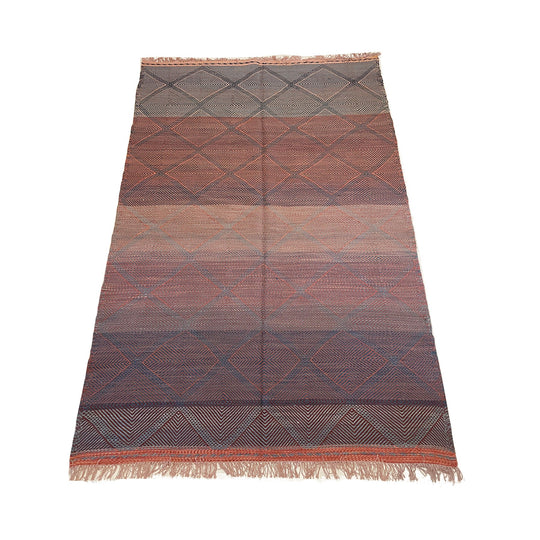 Unique Moroccan flatweave kilim in pink, purple, and blue - Kantara | Moroccan Rug