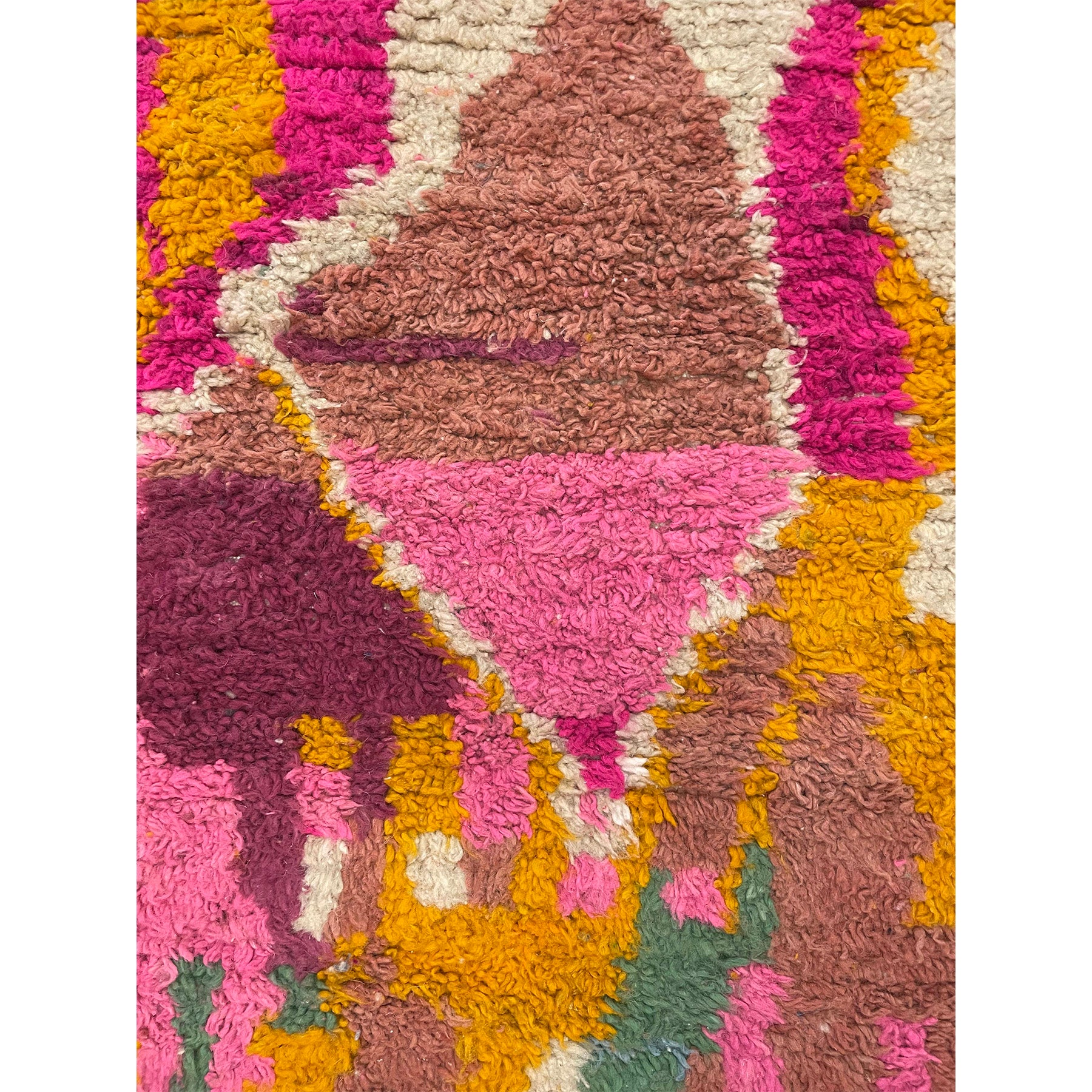 Handknotted vintage Berber runner rug in pink - Kantara | Moroccan Rugs