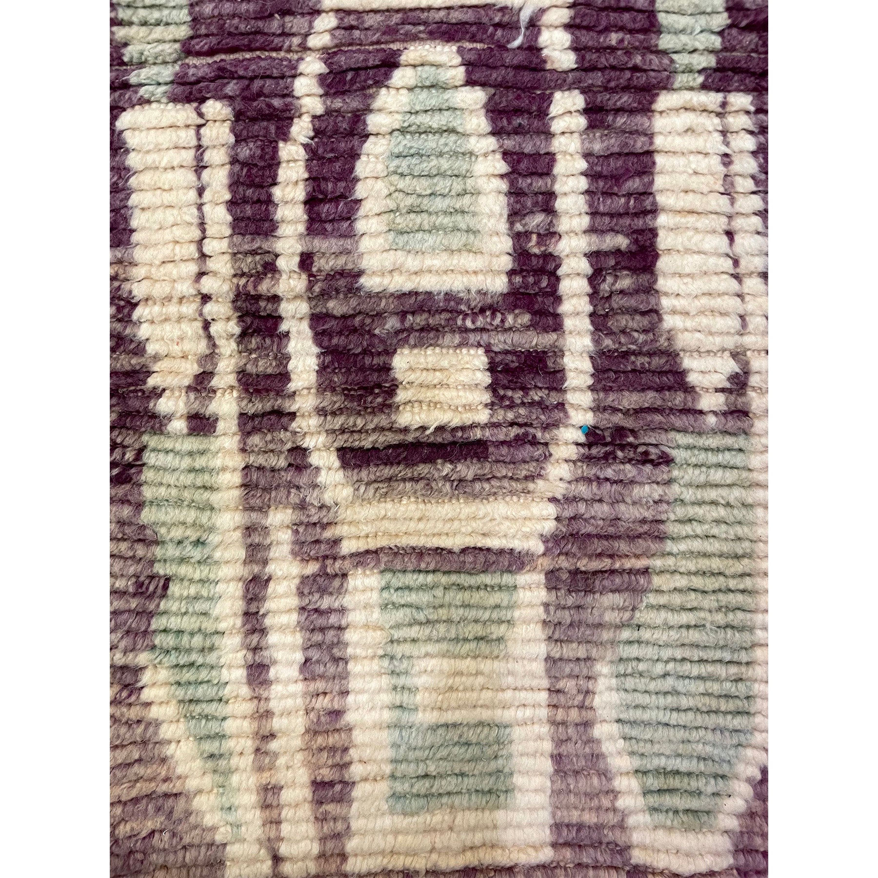 Purple, green, and white Moroccan runner rug - Kantara | Moroccan Rugs