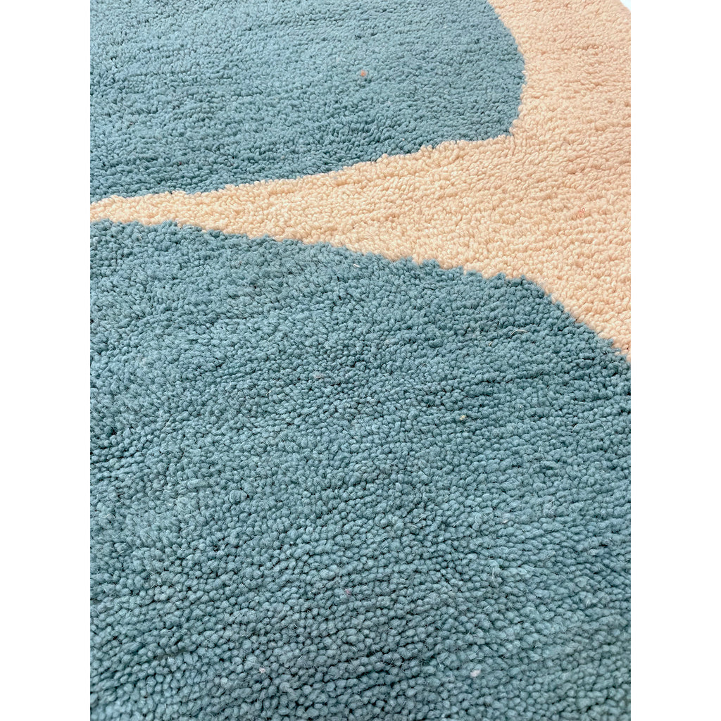 One of a kind custom made white Moroccan runner rug - Kantara | Moroccan Rugs