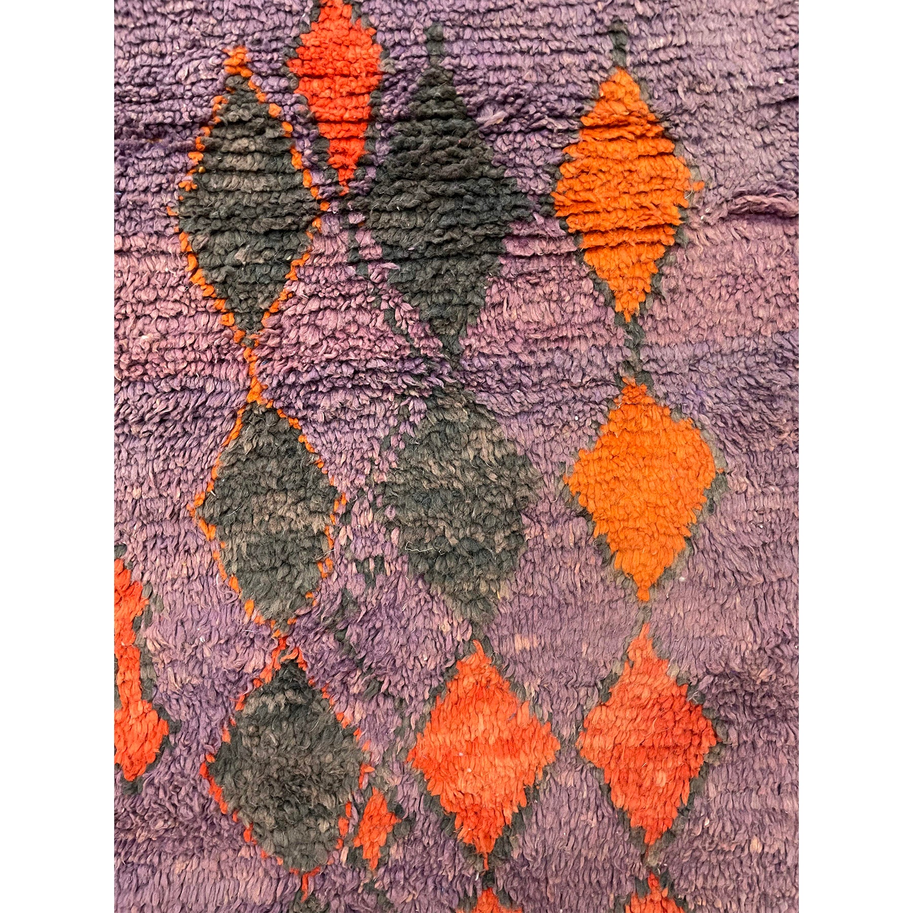 Purple handwoven Moroccan diamond runner rug - Kantara | Moroccan Rugs