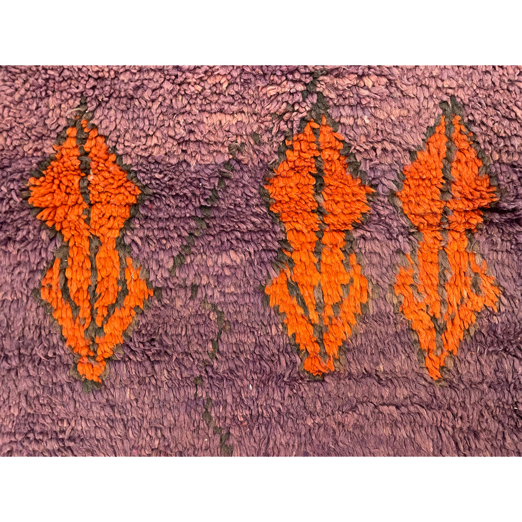 One of a kind art deco purple Moroccan runner - Kantara | Moroccan Rugs