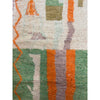 Colorful Moroccan runner rug in green, orange, and white - Kantara | Moroccan Rugs