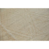 Neutral Moroccan flatweave rug in ecru tones ideal for dining room