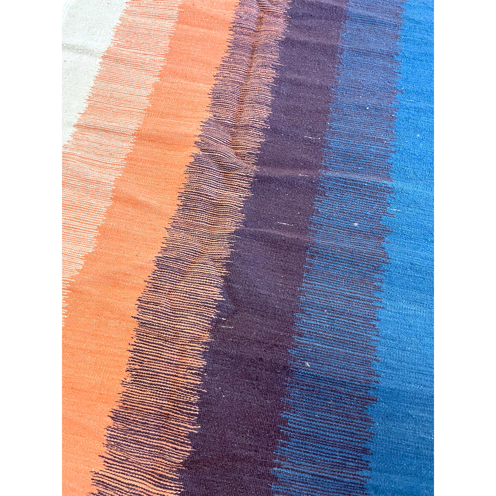 Moroccan flatweave kilim runner rug with stripes - Kantara | Moroccan Rugs