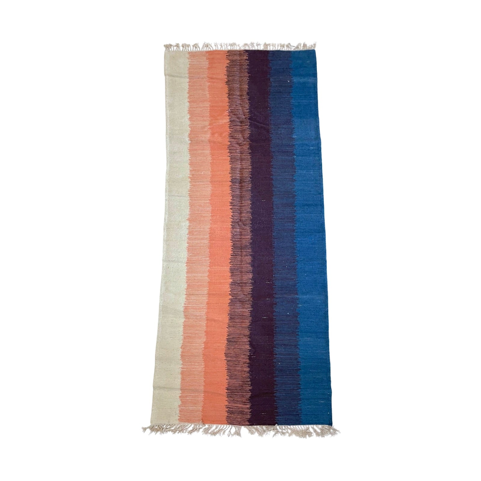 Striped Moroccan flatweave runner with colorful stripes - Kantara | Moroccan Rugs