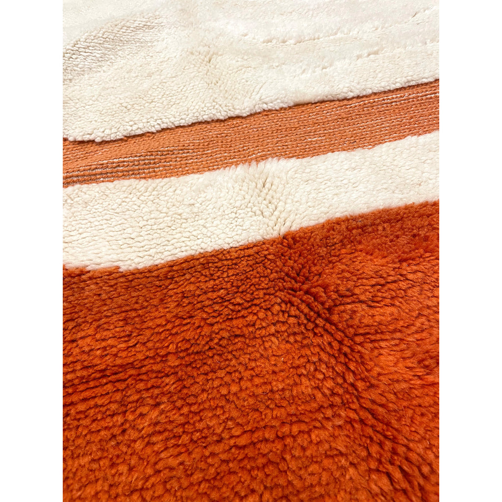 Custom Moroccan area rug in white with funky design - Kantara | Moroccan Rugs