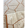 Beni Mrirt style Moroccan bedroom rug in white and gold - Kantara | Moroccan Rugs