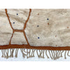 Cream colored Moroccan rug with inlaid design and speckled details - Kantara | Moroccan Rugs