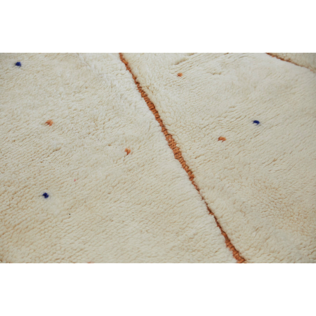 Custom Moroccan oversize rug in white, gold, and blue - Kantara | Moroccan Rugs