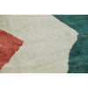 Art deco Moroccan rug in white, burnt orange, and forest green - Kantara | Moroccan Rugs