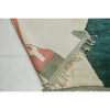 Moroccan rug detail of corner of rug flipped up on oversized contemporary Moroccan rug  Kantara | Moroccan Rugs