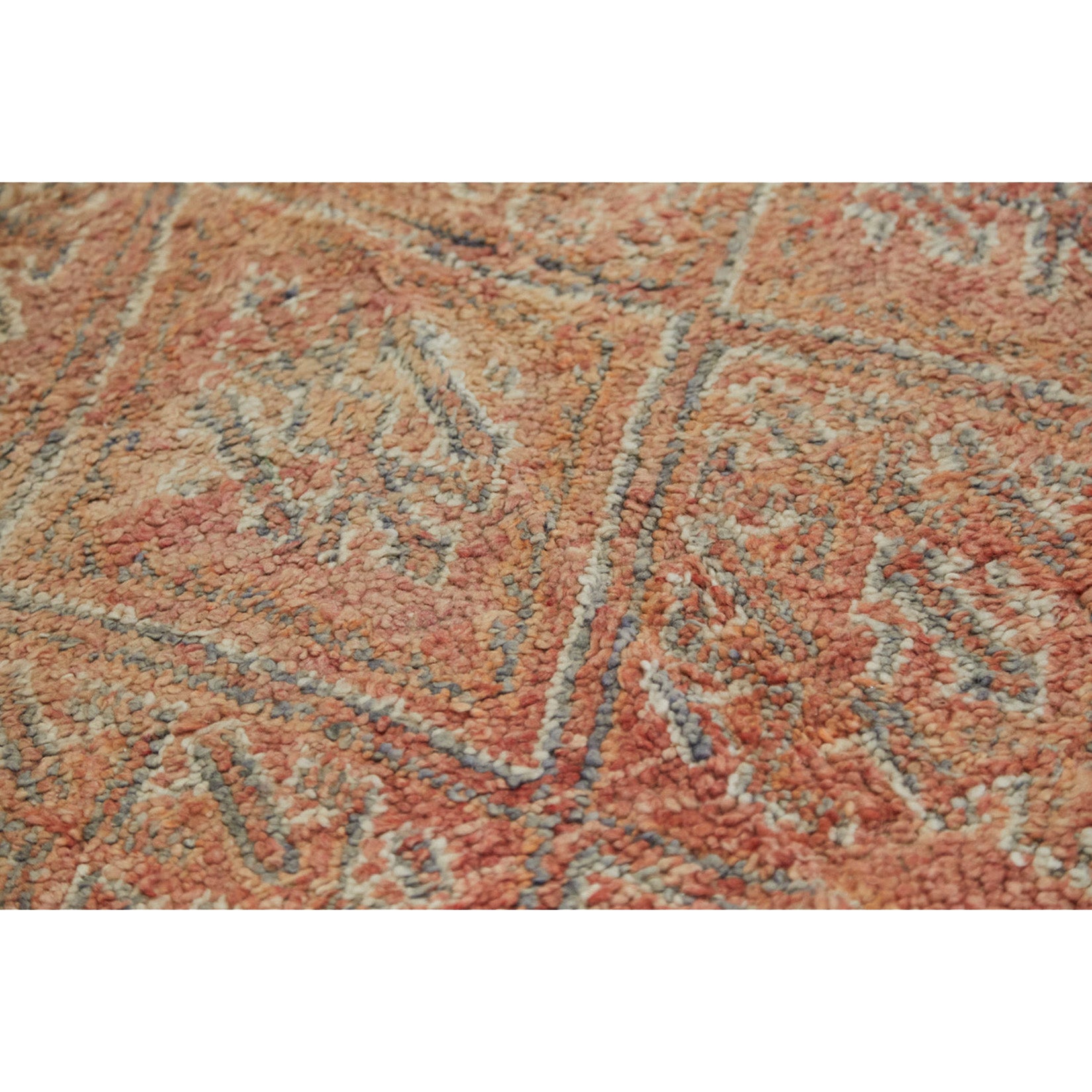 Plush vintage red Moroccan rug with tribal motifs - Kantara | Moroccan Rugs