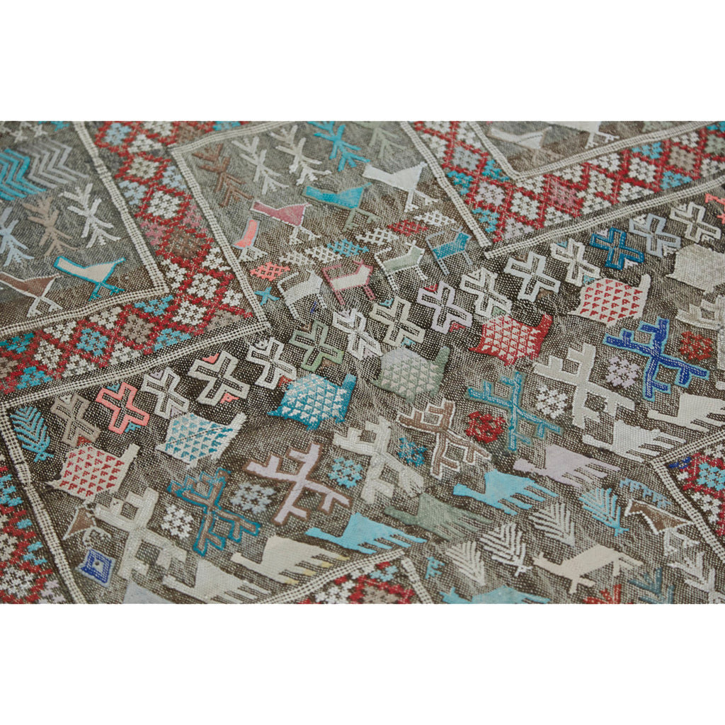 Vintage bohemian Moroccan flatweave rug - Kantara | Moroccan Rugs