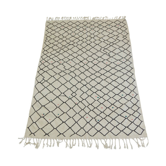 Black and white Moroccan kilim area rug - Kantara | Moroccan Rugs