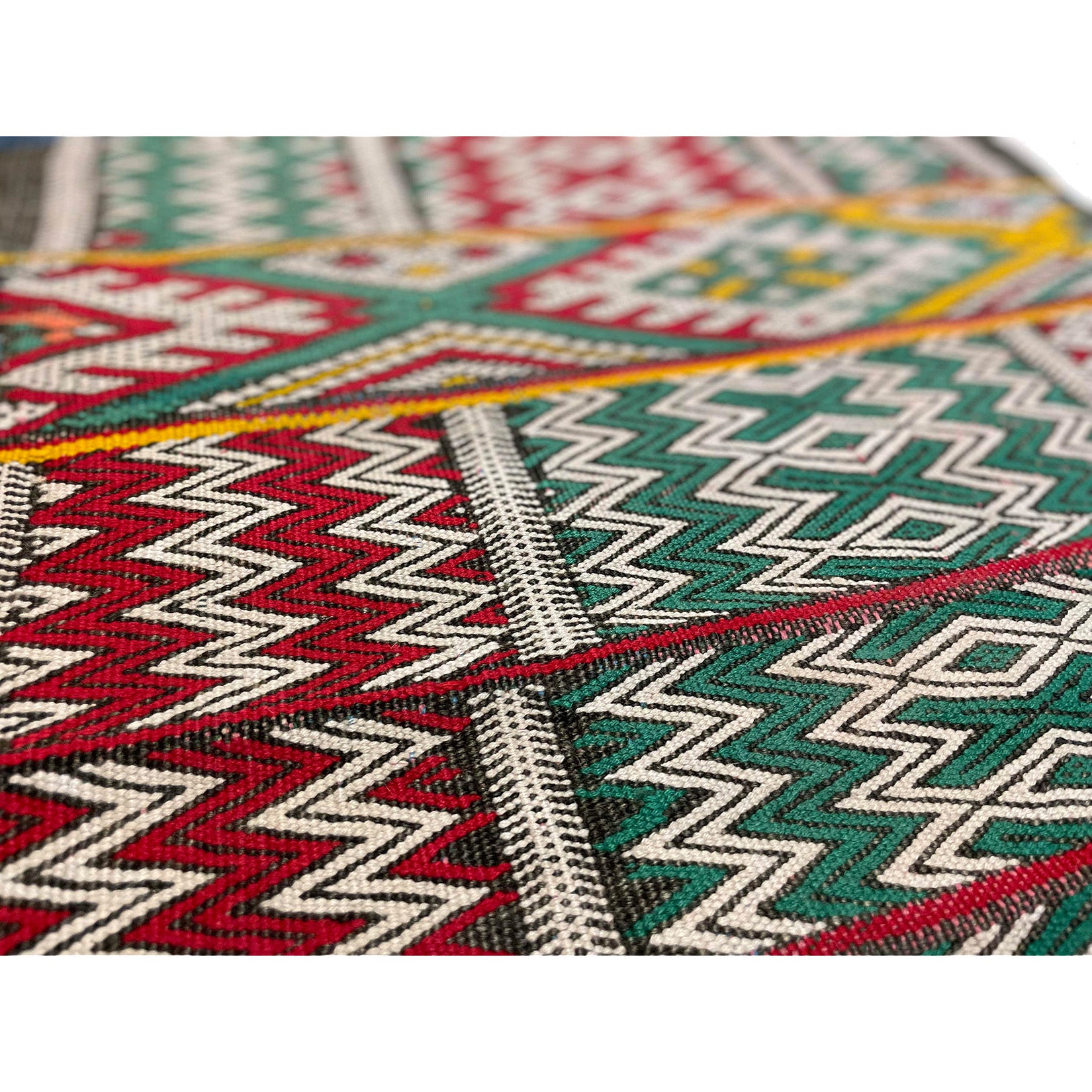 Colorful Moroccan flatweave kilim throw rug - Kantara | Moroccan Rugs