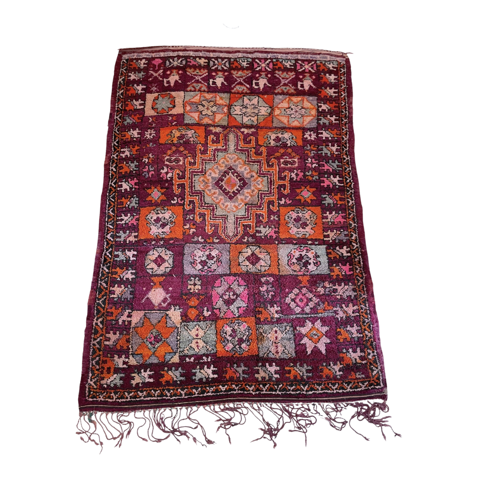 Pink and purple Moroccan diamond rug - Kantara | Moroccan Rugs