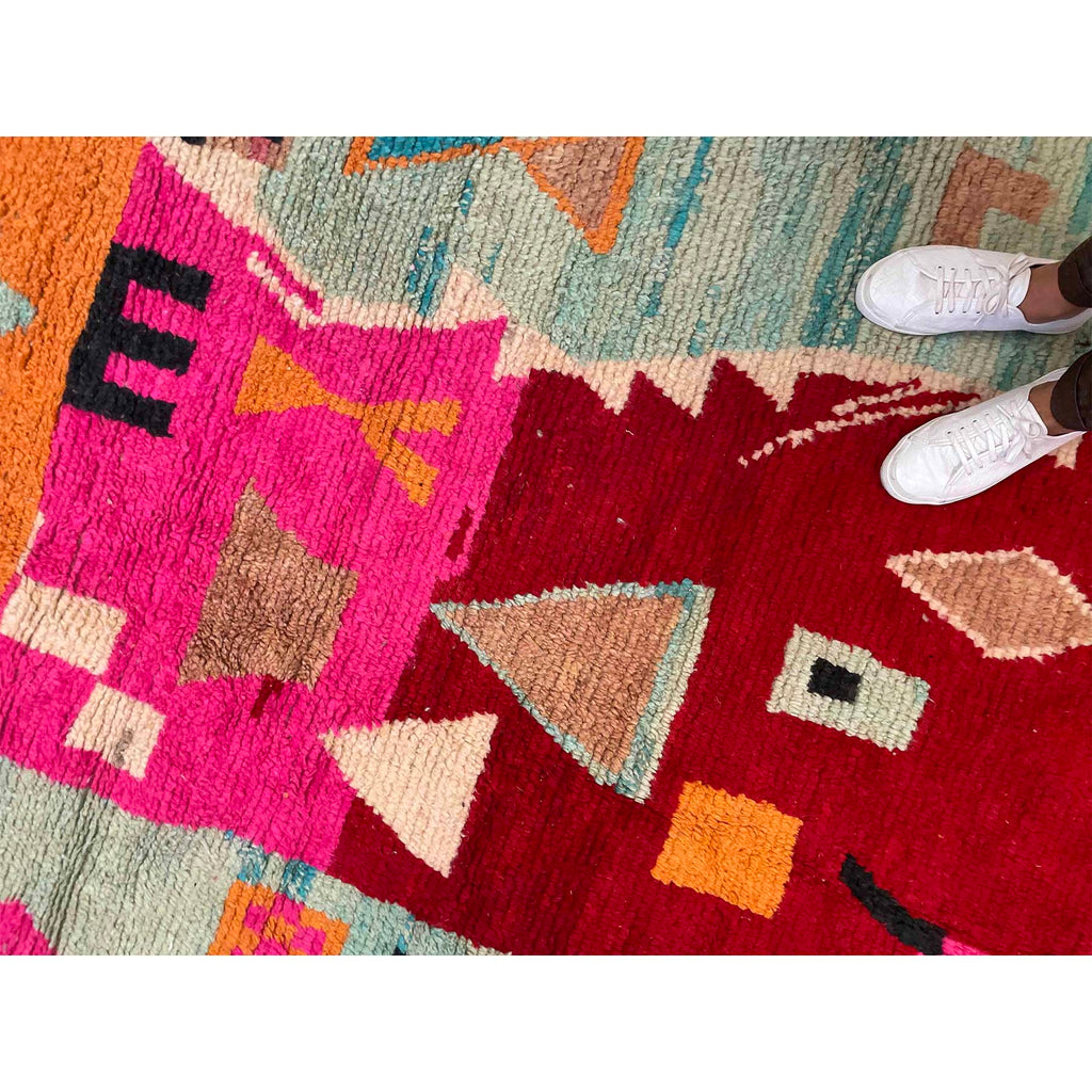 Boho chic contemporary Moroccan area rug - Kantara | Moroccan Rugs