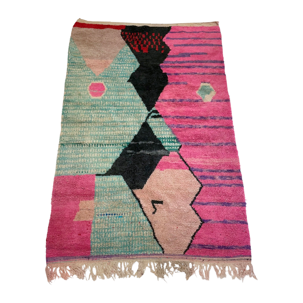 Boho chic Boujaad style Moroccan area rug - Kantara | Moroccan Rugs