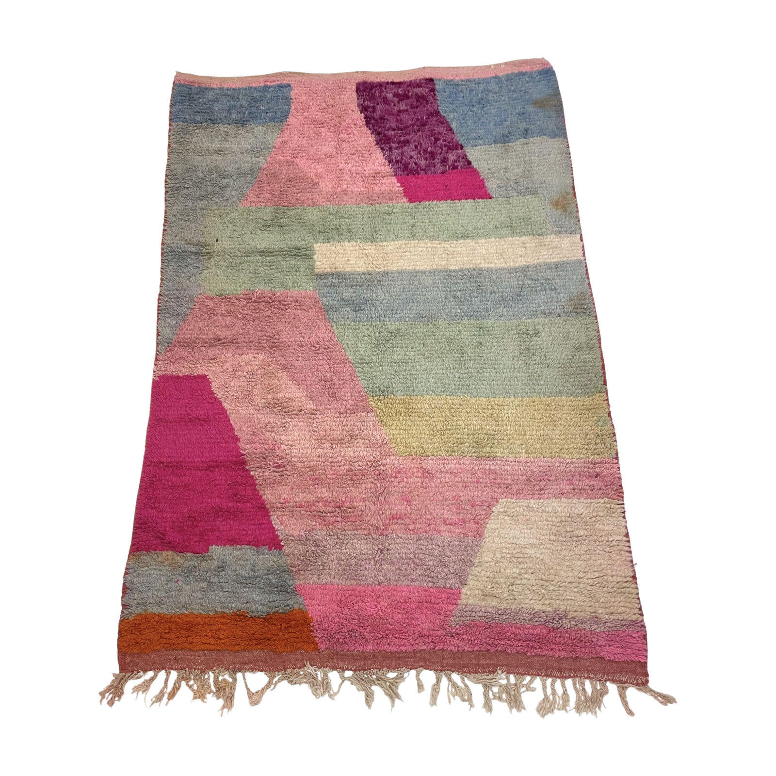 Colorful Moroccan kids' room rug in pinks, purples, blues, and greens - Kantara | Moroccan Rugs