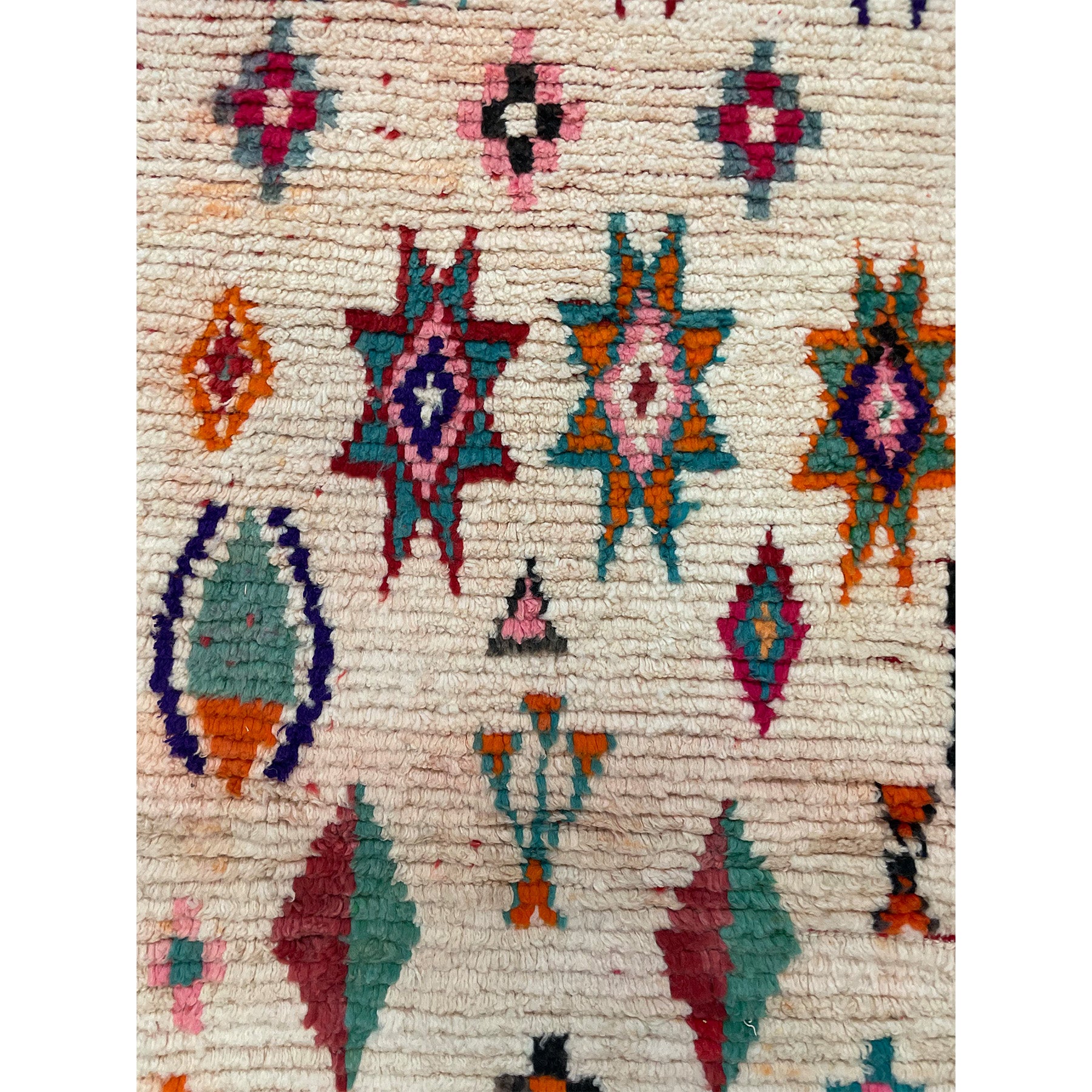Colorful Moroccan diamond rug with 5 pointed star motif - Kantara | Moroccan Rugs
