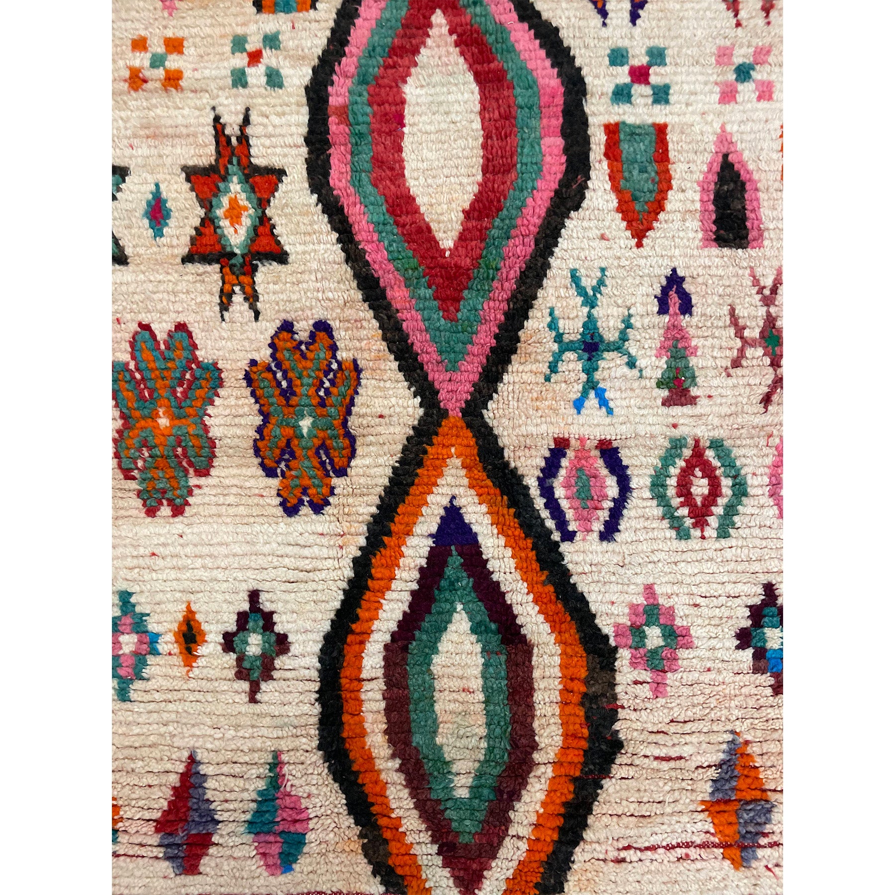 Cream colored Moroccan rug with tribal motifs - Kantara | Moroccan Rugs