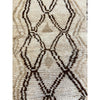 Brown, white, and beige Moroccan Azilal throw rug - Kantara | Moroccan Rugs