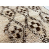 Plush handwoven vintage Moroccan runner in white and brown - Kantara | Moroccan Rugs