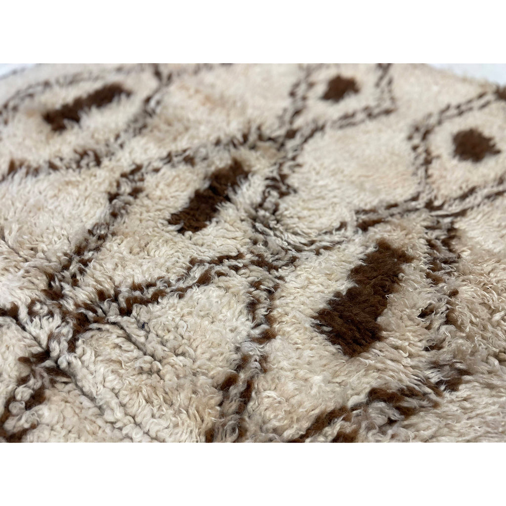 Brown and white Moroccan berber diamond runner rug - Kantara | Moroccan Rugs